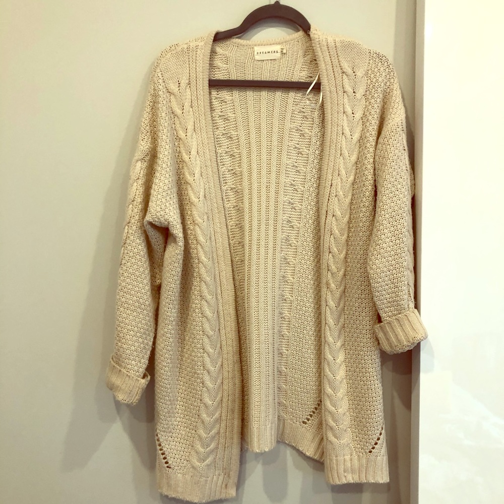 Cozy Long Cable Knit Cardigan